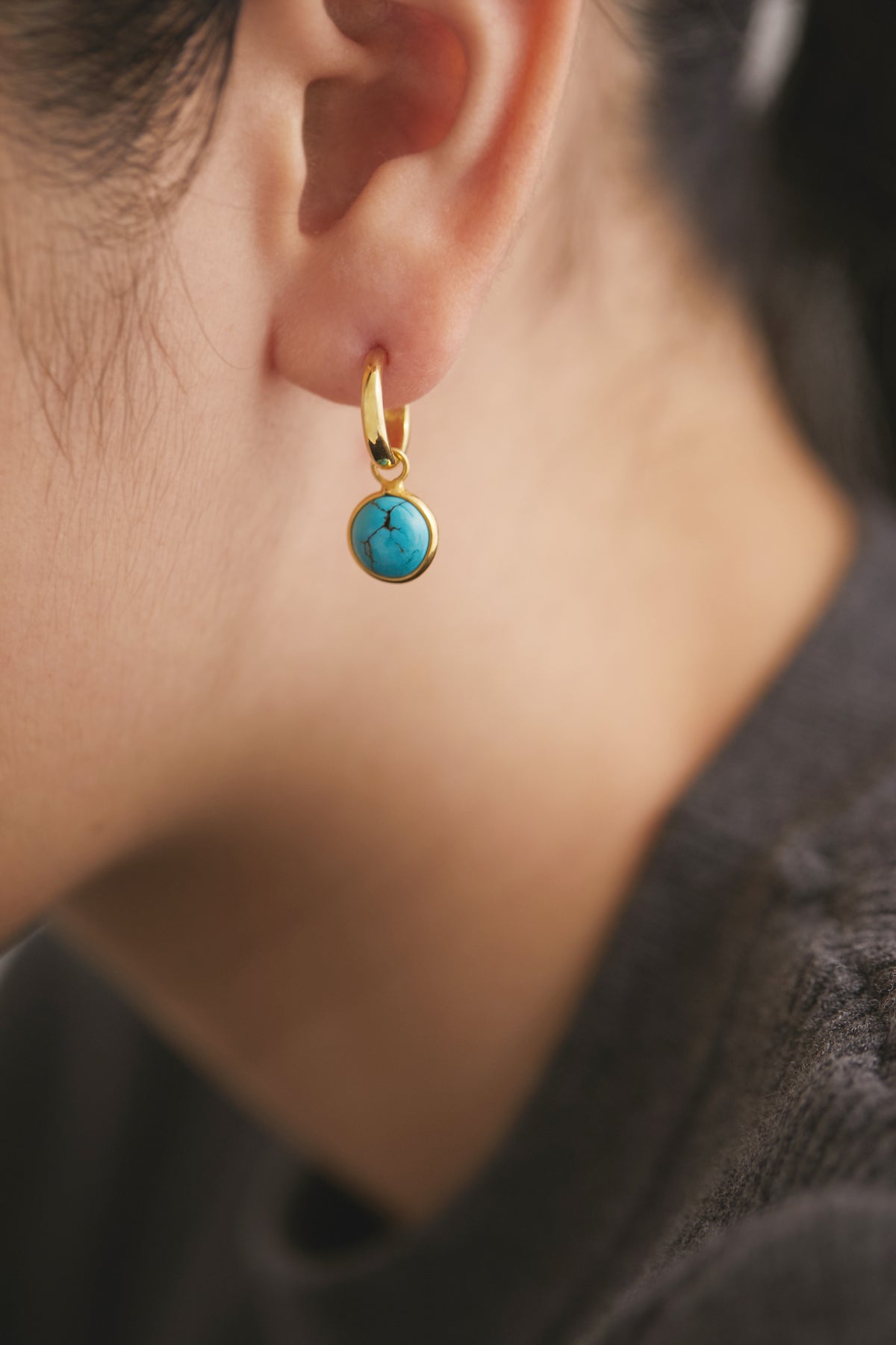 Ludique Round Turquoise Gold