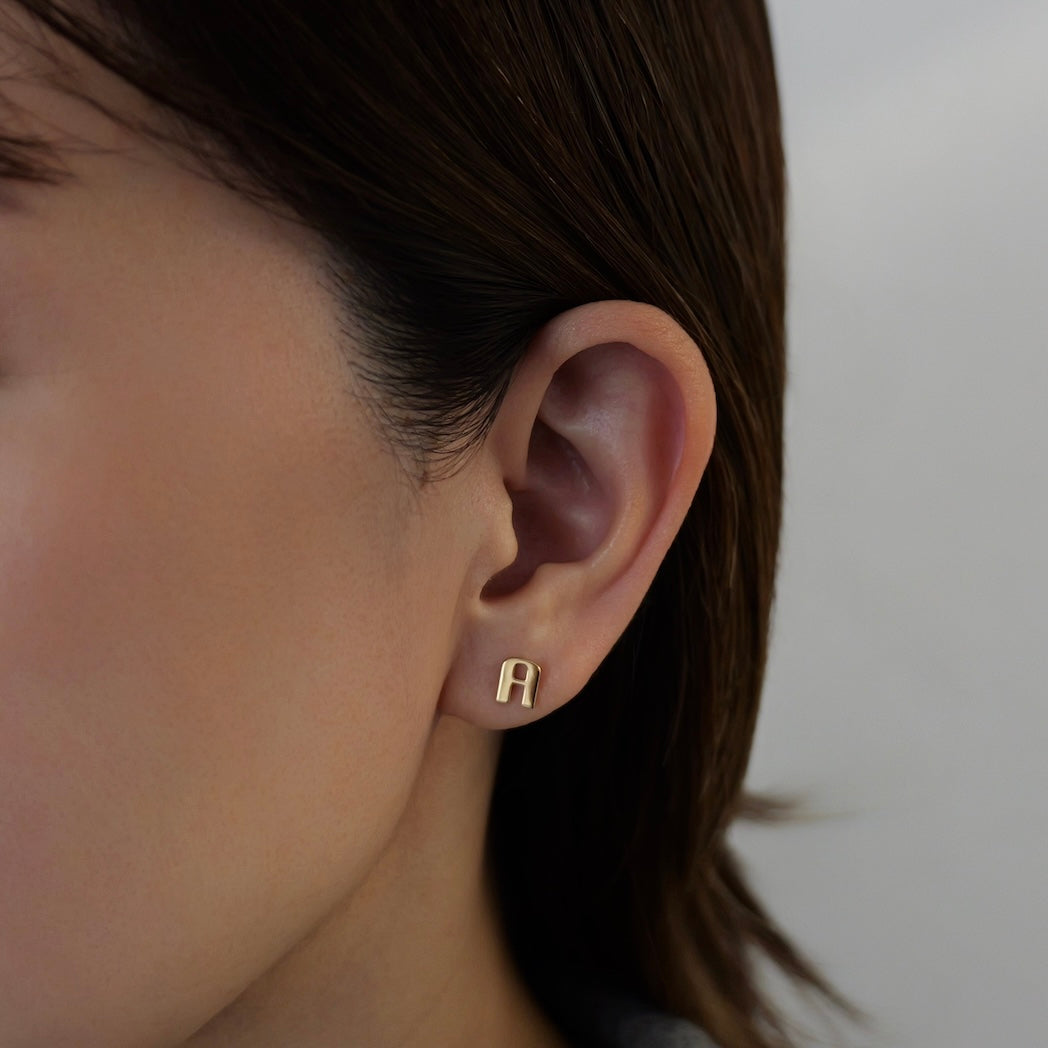 【COLLABORATION】Pilgrim Surf+Supply / Initial Earrings A