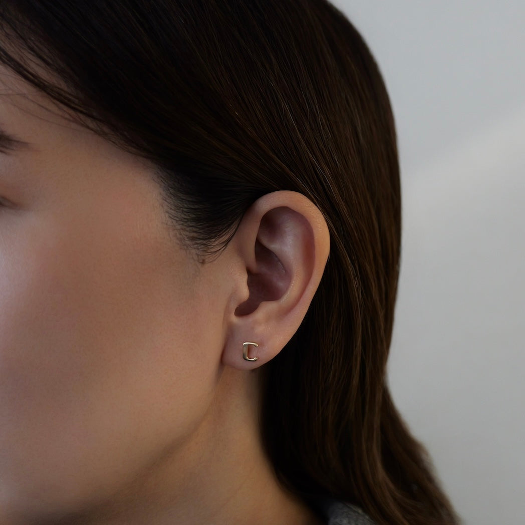 【COLLABORATION】Pilgrim Surf+Supply / Initial Earrings C