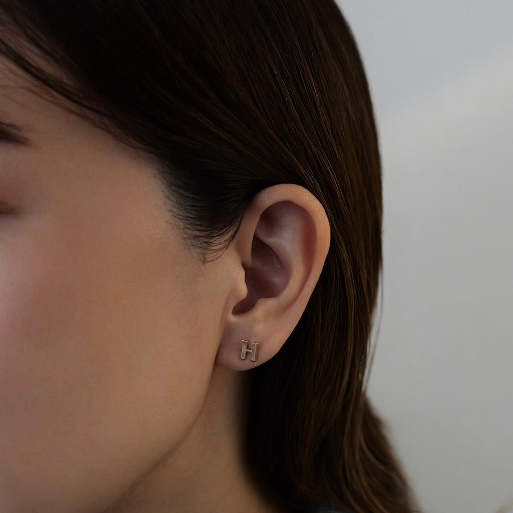 【COLLABORATION】Pilgrim Surf+Supply / Initial Earrings H