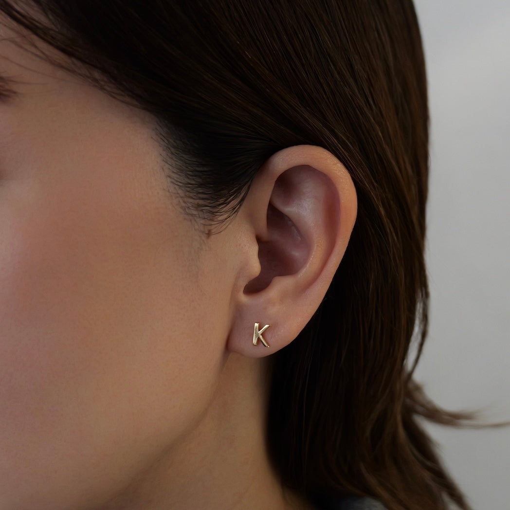 【COLLABORATION】Pilgrim Surf+Supply / Initial Earrings K